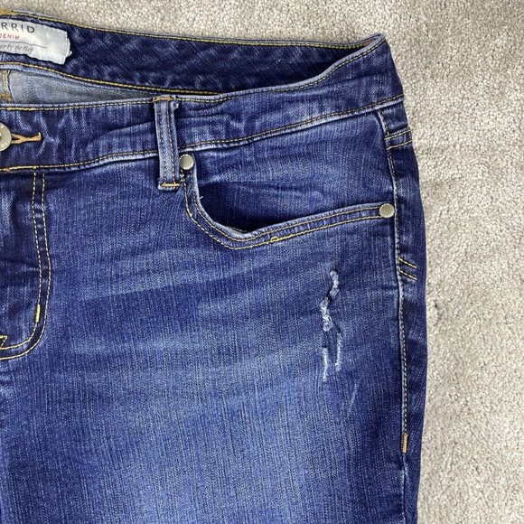 Torrid Boyfriend Straight Premium Stretch Mid-Rise Jeans Women's 20S Distressed - Picture 3 of 14